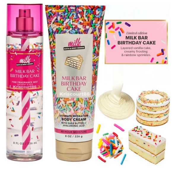 Bath & Body Works Other - BBW Milk Bar Birthday Cake 2PC NEW FULL-SIZE